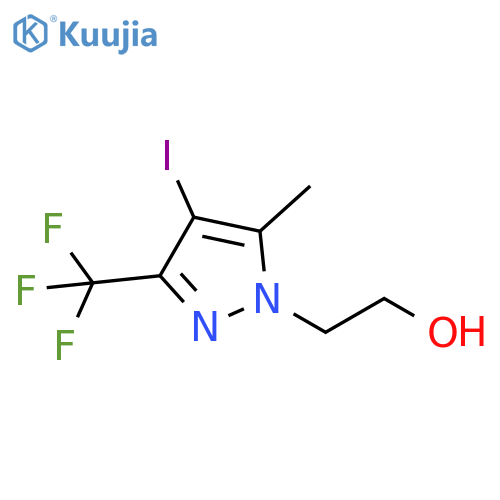 2-(4-iodo-5-methyl-3-(trifluoromethyl)-1H-pyrazol-1-yl)ethan-1-ol structure