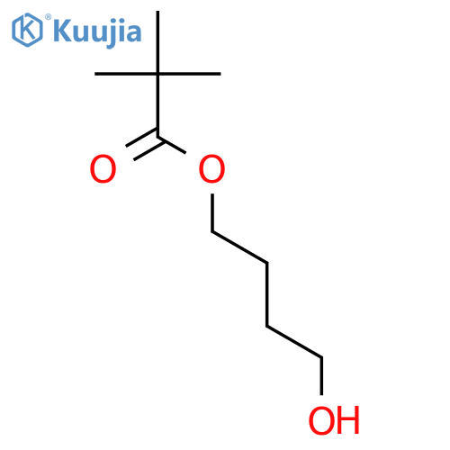 Propanoic acid, 2,2-dimethyl-, 4-hydroxybutyl ester structure