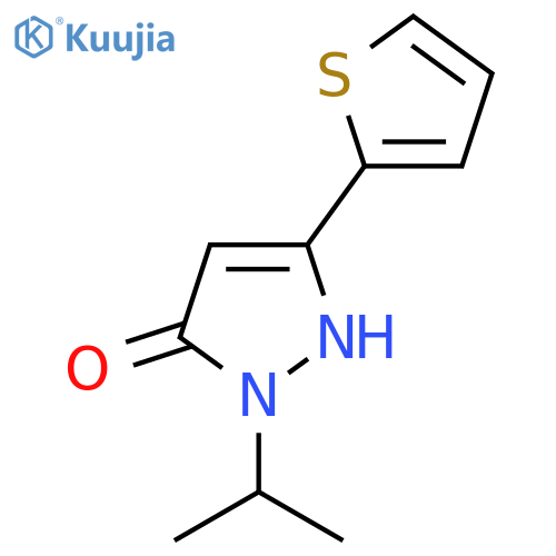 1-isopropyl-3-(thiophen-2-yl)-1H-pyrazol-5-ol structure