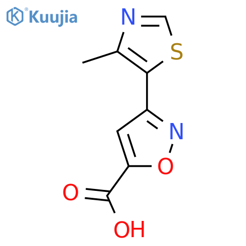 3-(4-methyl-1,3-thiazol-5-yl)-1,2-oxazole-5-carboxylic acid structure