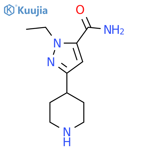 1-ethyl-3-(piperidin-4-yl)-1H-pyrazole-5-carboxamide structure