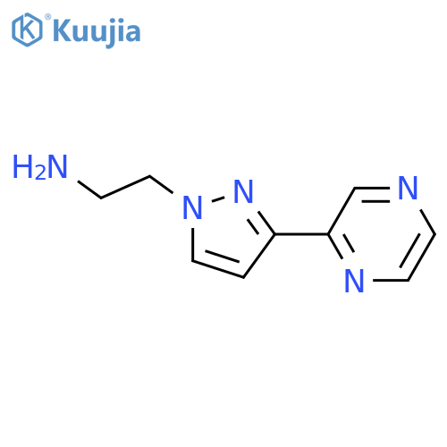 2-(3-pyrazin-2-ylpyrazol-1-yl)ethanamine structure