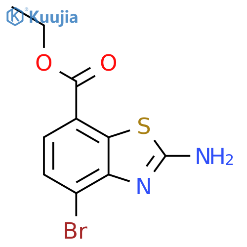 Ethyl 2-amino-4-bromo-1,3-benzothiazole-7-carboxylate structure