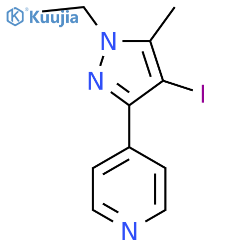 4-(1-ethyl-4-iodo-5-methyl-1H-pyrazol-3-yl)pyridine structure
