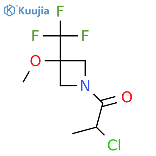 2-Chloro-1-(3-methoxy-3-(trifluoromethyl)azetidin-1-yl)propan-1-one structure