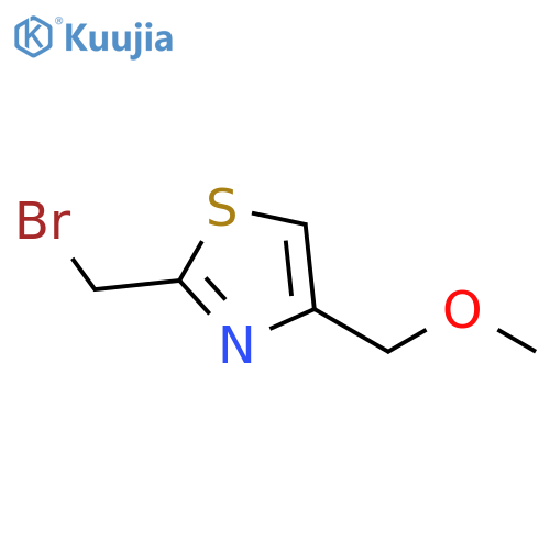 2-(bromomethyl)-4-(methoxymethyl)-1,3-thiazole structure