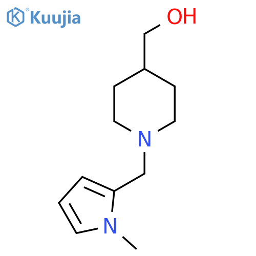 (1-((1-methyl-1H-pyrrol-2-yl)methyl)piperidin-4-yl)methanol structure