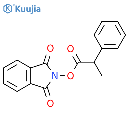 Benzeneacetic acid, α-methyl-, 1,3-dihydro-1,3-dioxo-2H-isoindol-2-yl ester structure