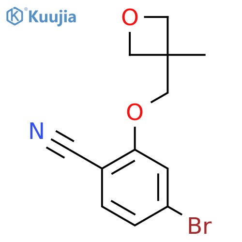 4-Bromo-2-((3-methyloxetan-3-y1jmethoxy)benzonitrile structure