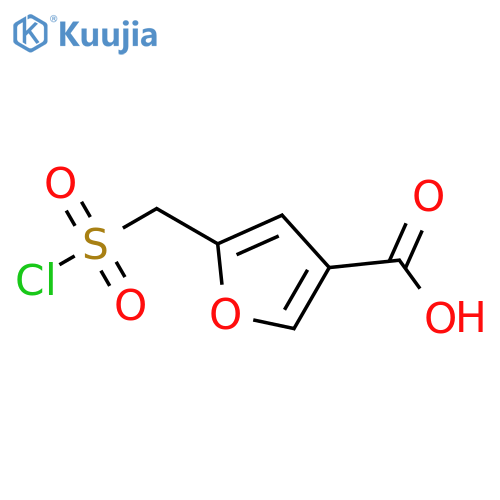 5-(chlorosulfonyl)methylfuran-3-carboxylic acid structure