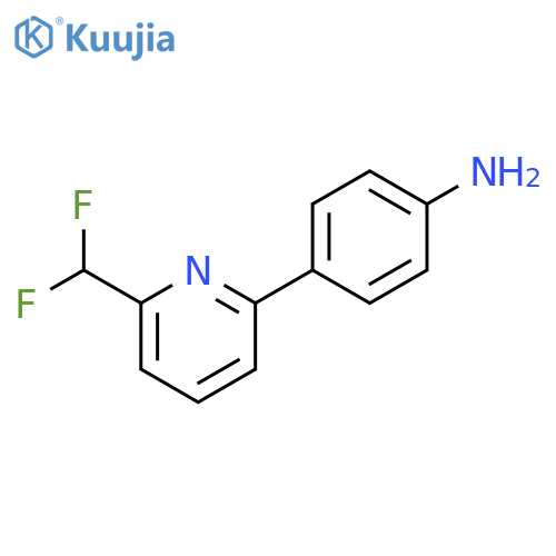 4-[6-(Difluoromethyl)-2-pyridyl]aniline structure