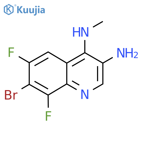 7-Bromo-6,8-difluoro-N4-methylquinoline-3,4-diamine structure