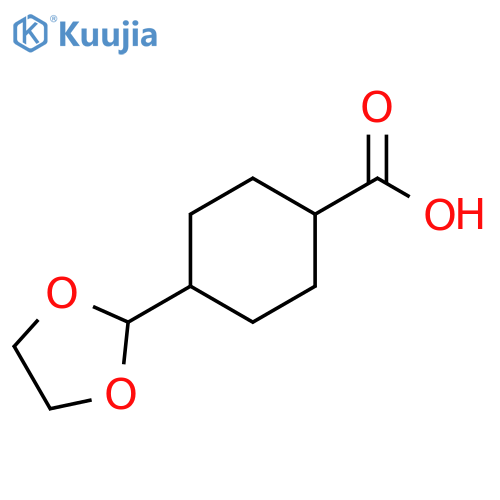 4-(1,3-dioxolan-2-yl)cyclohexane-1-carboxylic acid structure