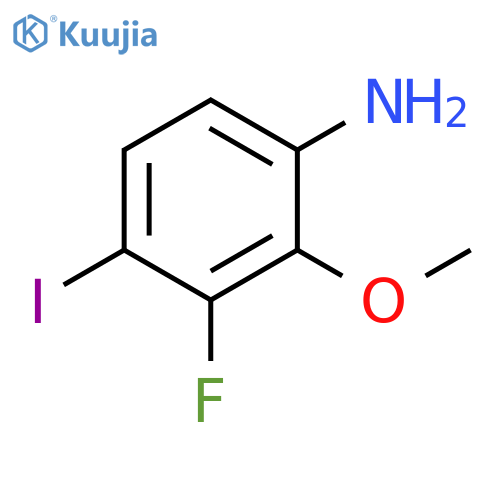 Benzenamine, 3-fluoro-4-iodo-2-methoxy- structure