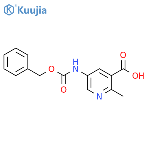 3-Pyridinecarboxylic acid, 2-methyl-5-[[(phenylmethoxy)carbonyl]amino]- structure