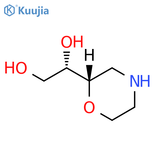 1,2-Ethanediol, 1-(2R)-2-morpholinyl-, (1R)-rel- structure