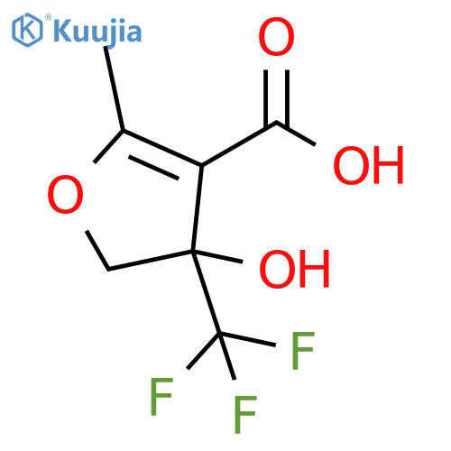 3-Furancarboxylic acid, 4,5-dihydro-4-hydroxy-2-methyl-4-(trifluoromethyl)- structure