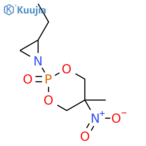 2-(2-ethylaziridin-1-yl)-5-methyl-5-nitro-1,3,2λ<sup>5</sup>-dioxaphosphinane 2-oxide structure