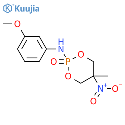N-(3-methoxyphenyl)-5-methyl-5-nitro-2-oxo-1,3,2λ<sup>5</sup>-dioxaphosphinan-2-amine structure