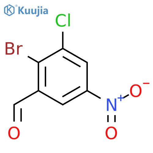 2-Bromo-3-chloro-5-nitrobenzaldehyde structure