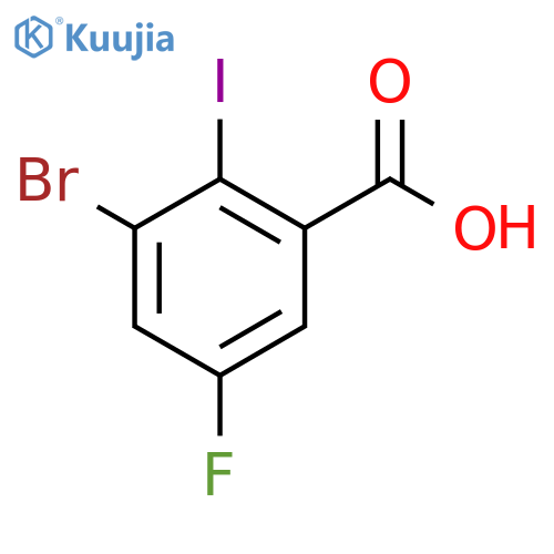 3-Bromo-5-fluoro-2-iodobenzoic acid structure