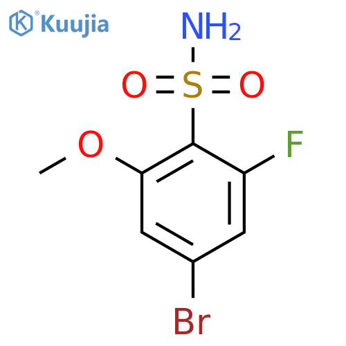 4-bromo-2-fluoro-6-methoxybenzene-1-sulfonamide structure