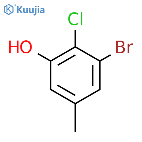 3-Bromo-2-chloro-5-methylphenol structure