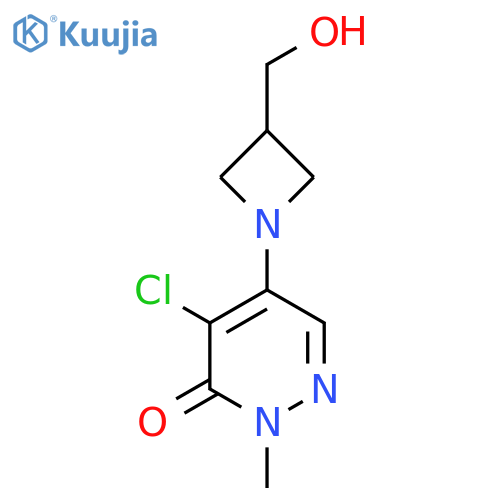4-chloro-5-(3-(hydroxymethyl)azetidin-1-yl)-2-methylpyridazin-3(2H)-one structure