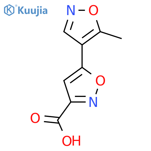5-(5-methyl-1,2-oxazol-4-yl)-1,2-oxazole-3-carboxylic acid structure