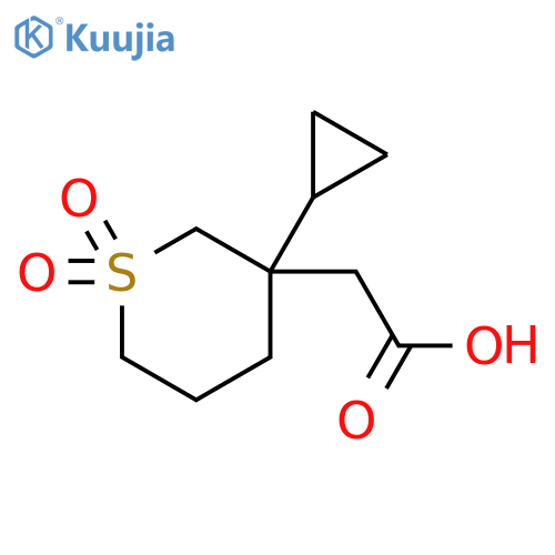 2H-Thiopyran-3-acetic acid, 3-cyclopropyltetrahydro-, 1,1-dioxide structure