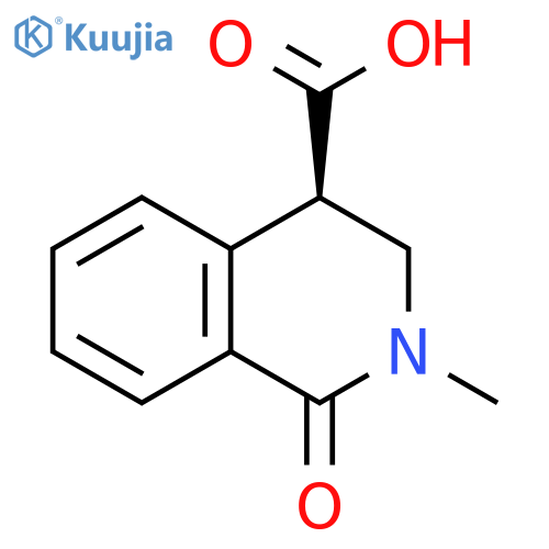 4-Isoquinolinecarboxylic acid, 1,2,3,4-tetrahydro-2-methyl-1-oxo-, (4R)- structure