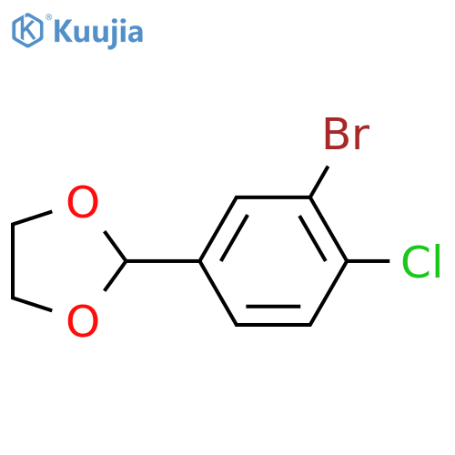2-(3-bromo-4-chlorophenyl)-1,3-dioxolane structure