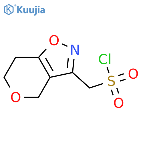 {4H,6H,7H-pyrano[3,4-d][1,2]oxazol-3-yl}methanesulfonyl chloride structure