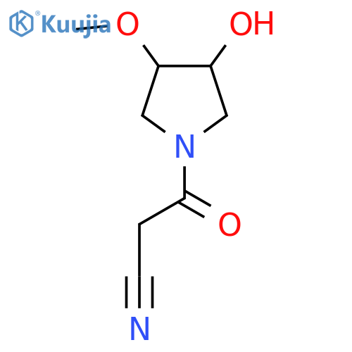 3-(3-Hydroxy-4-methoxypyrrolidin-1-yl)-3-oxopropanenitrile structure