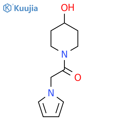 1-(4-hydroxypiperidin-1-yl)-2-(1H-pyrrol-1-yl)ethan-1-one structure