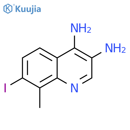 3,4-Quinolinediamine, 7-iodo-8-methyl- structure