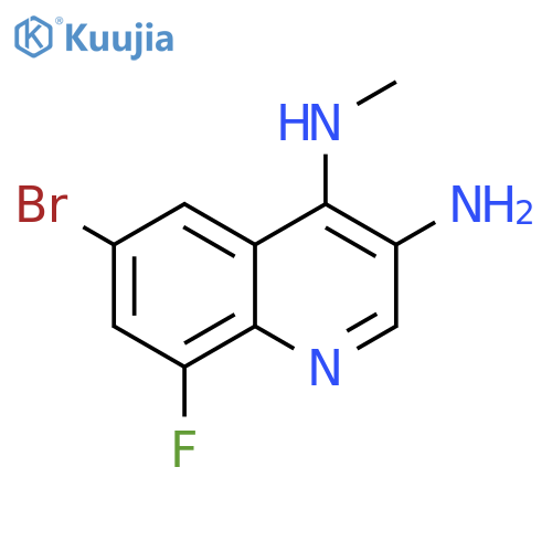 3,4-Quinolinediamine, 6-bromo-8-fluoro-N4-methyl- structure