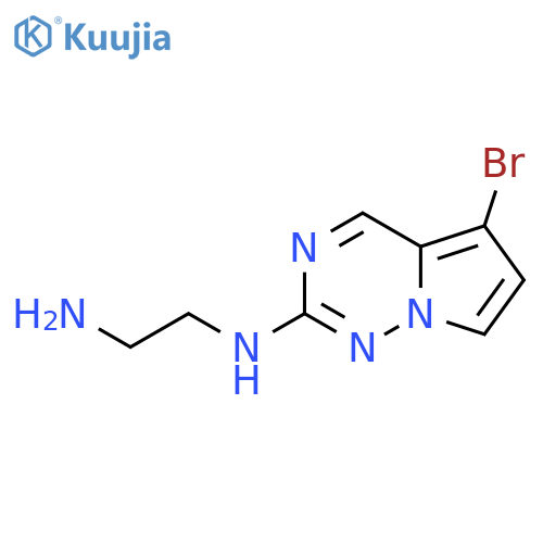 N1-{5-bromopyrrolo[2,1-f][1,2,4]triazin-2-yl}ethane-1,2-diamine structure