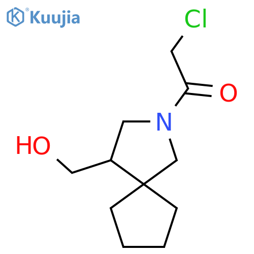2-Chloro-1-(4-(hydroxymethyl)-2-azaspiro[4.4]nonan-2-yl)ethan-1-one structure