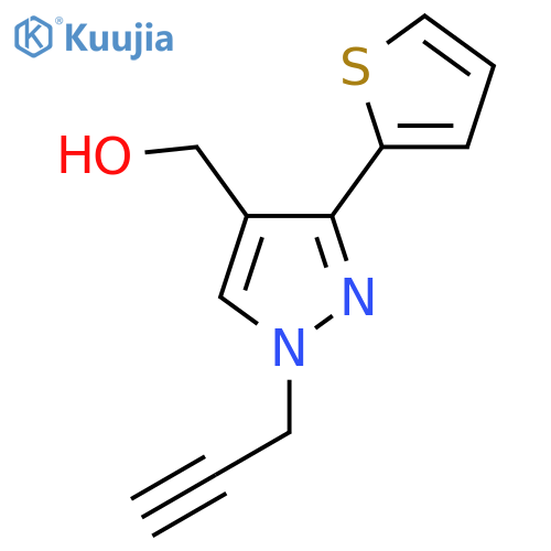 (1-(Prop-2-yn-1-yl)-3-(thiophen-2-yl)-1H-pyrazol-4-yl)methanol structure