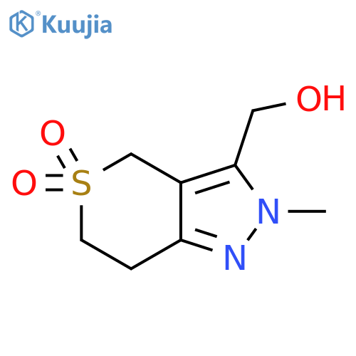 3-(Hydroxymethyl)-2-methyl-2,4,6,7-tetrahydrothiopyrano[4,3-c]pyrazole 5,5-dioxide structure