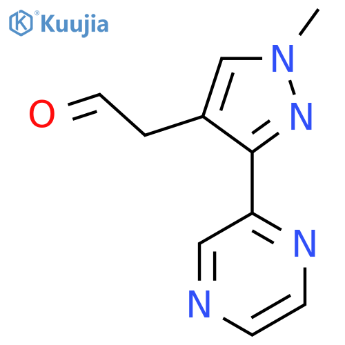 2-(1-methyl-3-(pyrazin-2-yl)-1H-pyrazol-4-yl)acetaldehyde structure