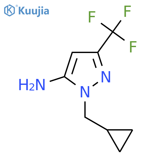 1-(cyclopropylmethyl)-3-(trifluoromethyl)-1H-pyrazol-5-amine structure