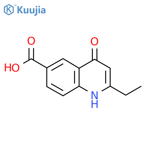 2-ethyl-4-hydroxyquinoline-6-carboxylic acid structure