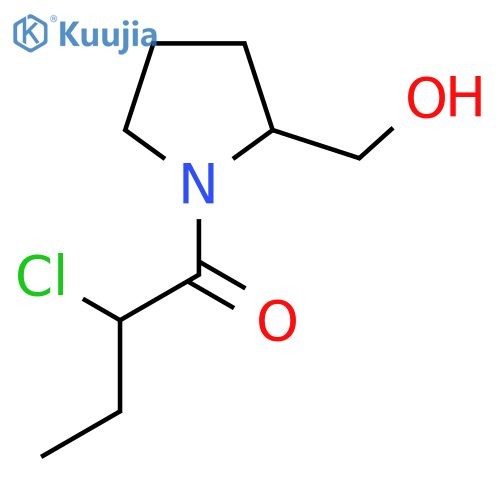 2-Chloro-1-(2-(hydroxymethyl)pyrrolidin-1-yl)butan-1-one structure