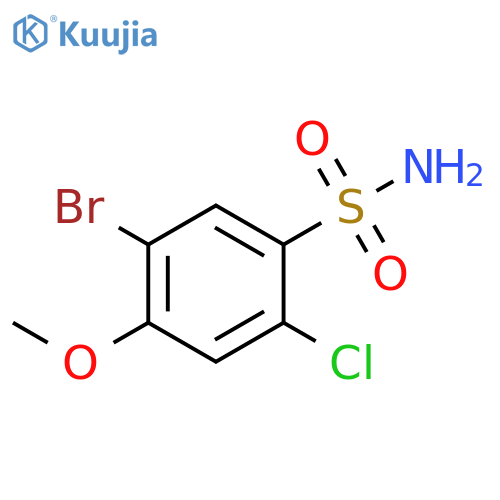 5-bromo-2-chloro-4-methoxybenzene-1-sulfonam ide structure