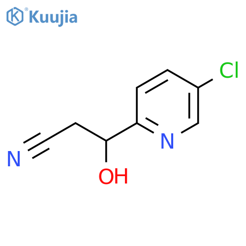 3-(5-chloropyridin-2-yl)-3-hydroxypropanenitrile structure