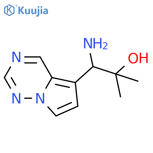 1-amino-2-methyl-1-{pyrrolo[2,1-f][1,2,4]triazin-5-yl}propan-2-ol structure