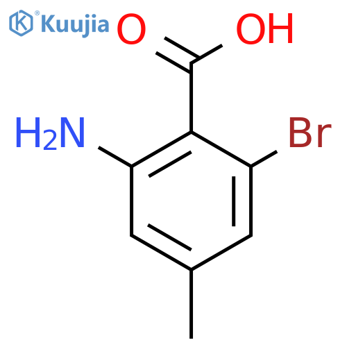 2-Amino-6-bromo-4-methylbenzoic acid structure