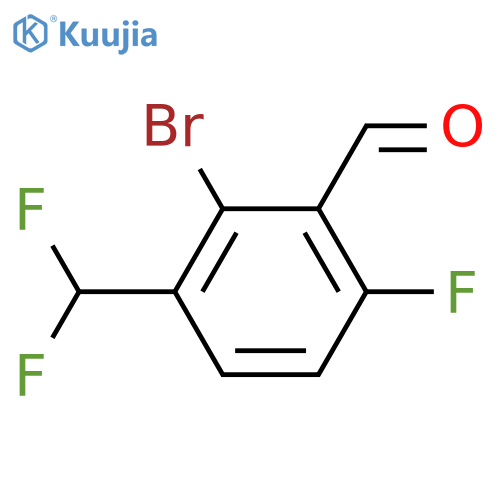 2-Bromo-3-(difluoromethyl)-6-fluorobenzaldehyde structure